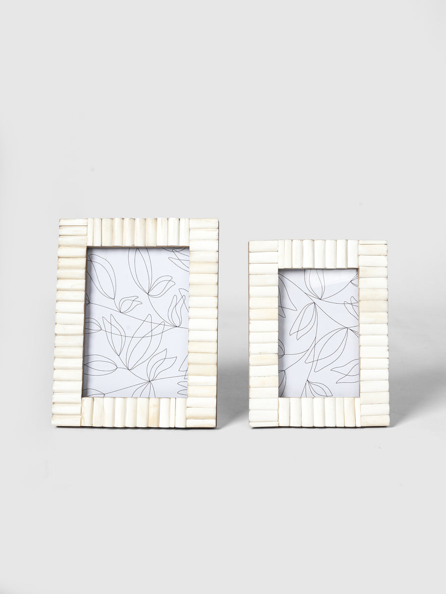 61422 | Wooden-Raw Bone Inlay Photo Frame (Set of 2) – Manglam Arts